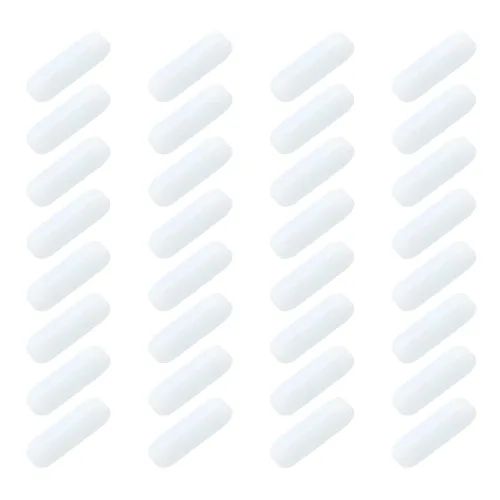 Miniatura 8 de MECCANIXITY Agitador magnético mezclador barra de agitación barra 0.394 in/0.39 "cilindro forma PTFE recubrimiento imán blanco para laboratorio 32