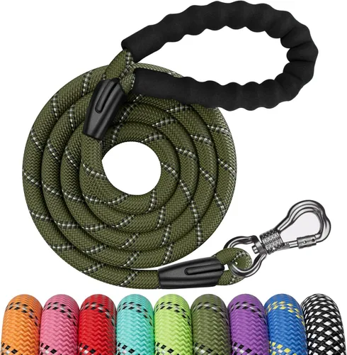 Miniatura 24 de NTR Correa Larga para Entrenamiento de Perros, Correas de Perro de 100 Pies para Perros de Razas Grandes con Gancho Giratorio Bloqueable y Mango