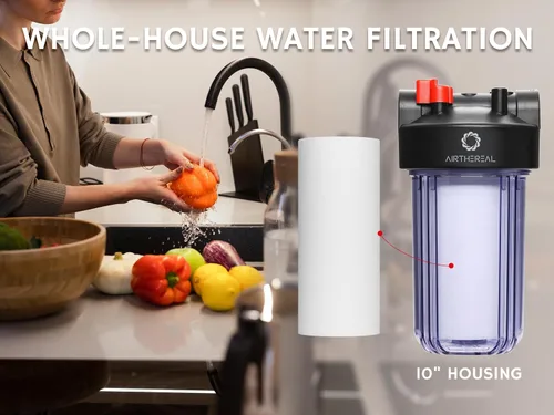 Miniatura 4 de Airthereal Filtro de agua de sedimentos PP para toda la casa de 10 x 4.5 pulgadas, cartucho de repuesto de filtro de agua de 10 pulgadas para agua