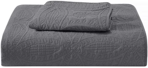 Miniatura 9 de Mellanni - Juego de colcha para cama individual con funda de almohada - Cubierta de ropa de cama con tecnología de acolchado ultrasónico - Juego