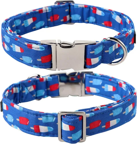 Miniatura 5 de Lionet Paws Collar patriótico para perro con corbatín, 4 de julio, suave y cómodo, ajustable, de verano, con pajarita, para perros, macho y hembra