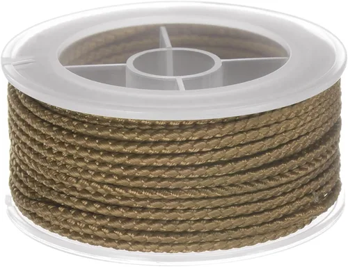 Miniatura 61 de HARFINGTON Cordón de hilo de nailon para cuentas de 0.063 in, cuerda de nailon trenzado extrafuerte para manualidades, pulseras, joyería, Negro