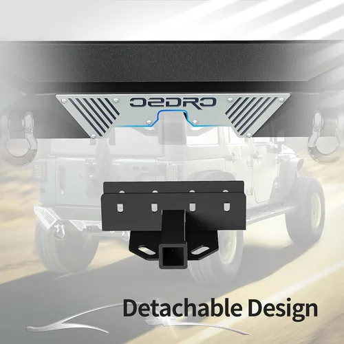 Miniatura 6 de OEDRO Parachoques delanteros y traseros, compatibles con Jeep Wrangler JK y Unlimited 2007-2018, parachoques Rock Crawler con montaje de placa
