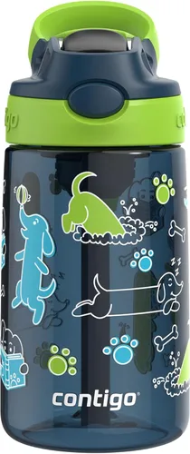 Miniatura 12 de Contigo Botella de agua con pajita para niños con tapa AUTOSPOUT de 20 onzas, arándano Azul (Arándano)