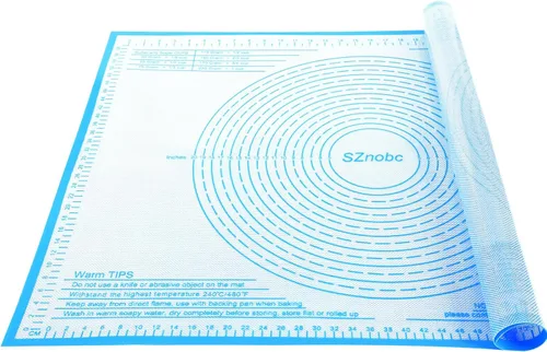 Miniatura 12 de Tapete de silicona extra grande de 34 x 26 pulgadas, alfombrillas antiadherentes para hornear con medidas, ideal para enrollar masa, pasteles