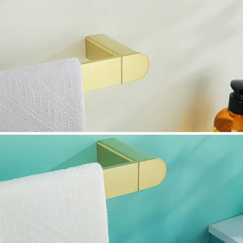 Miniatura 8 de RANDOM Toallero dorado cepillado de 9 pulgadas, toallero dorado para baño, toallero de cocina y paños de cocina, toallero de acero inoxidable SUS304