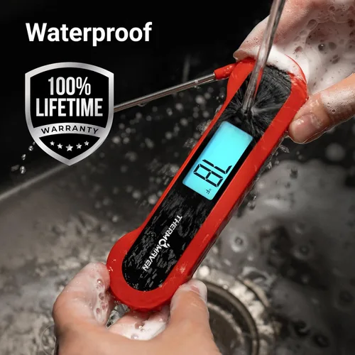 Miniatura 5 de Termómetro profesional de lectura instantánea digital de 0.5 segundos, certificado NIST ± 0.5℉ de precisión, rotación automática gran pantalla LCD