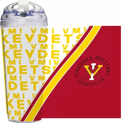 Miniatura 33 de Rico Industries Taza acrílica NCAA estándar de 24 onzas con tapa con bisagra, taza de doble pared oficialmente licenciada con pajita
