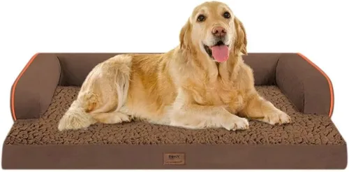 Miniatura 26 de Cama ortopédica impermeable para perros pequeños, cama para perros de tamaño mediano, cómoda cama para mascotas y gatos con lados, funda extraíble