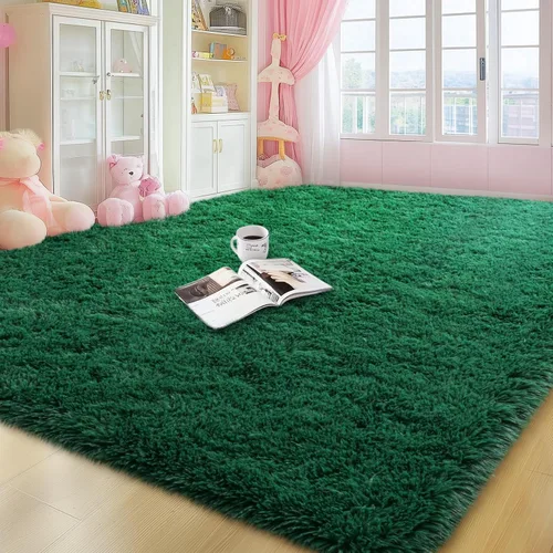 Miniatura 69 de qulint Alfombras de área de 5 x 7 pies para sala de estar, alfombra suave y esponjosa para dormitorio, alfombra de habitación de niños grandes, Gris