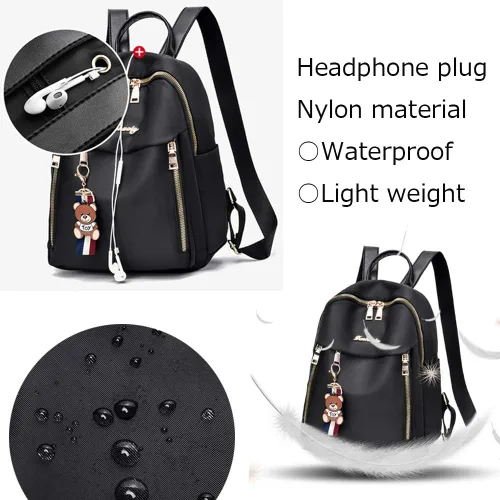 Miniatura 4 de Mochila para mujer, impermeable, ligera, a la moda, casual, de viaje, para mujer