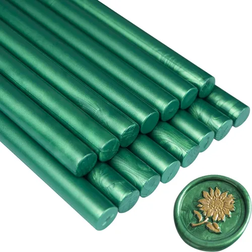 Miniatura 7 de Barra de sellado de cera, 15 piezas de pistola de pegamento para invitaciones de boda, tarjetas, sobres, oro rosa, material de cera flexible
