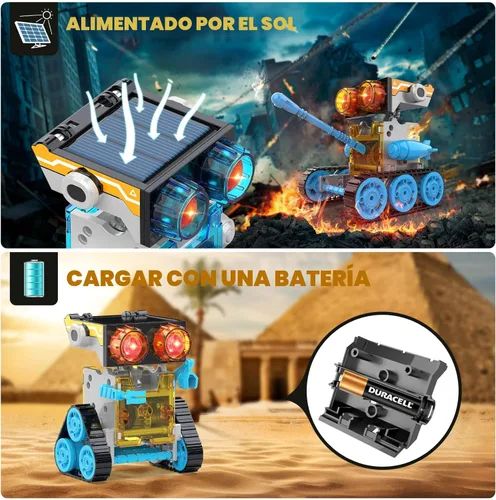 Miniatura 5 de Wesfuner Kit de robot solar 30 en 1, 243 piezas, juego educativo STEM para niños de 8 a 12 años, regalo de experimento científico para cumpleaños