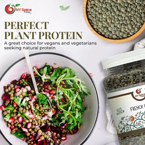 Miniatura 7 de NY Spice Shop Lentejas francesas – Lentejas verdes francesas de 1.5 libras – Granos secos de lentejas – Rico en proteínas y fibra – Ideal