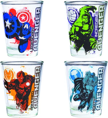 Miniatura 16 de Silver Buffalo Care Bears on Clouds con Funshine, Tenderheart, Cheer and Grumpy Bear - Juego de 4 mini vasos de 1.5 onzas Osos de cuidado