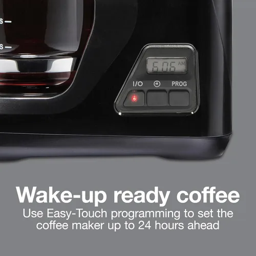Miniatura 4 de Proctor Silex FrontFill - Cafetera de goteo, digital y programable, jarra de vidrio de 12 tazas, color negro y plateado (43685PS)
