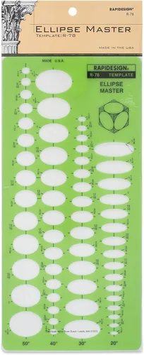 Miniatura 15 de Plantilla de elipse de 20 grados, 1 cada uno (R70-20)
