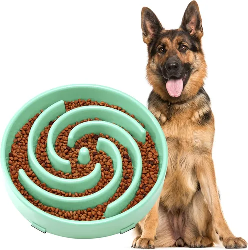 Miniatura 13 de JASGOOD Tazón de alimentación lenta para perros de tamaño grande y mediano, tazón antitragadera para mascotas, tazones de alimentación más lenta