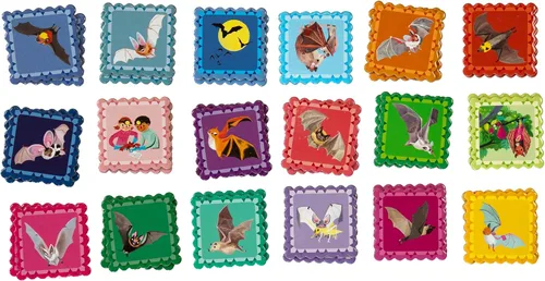 Miniatura 3 de eeBoo: Bats Little Memory & Matching Game - 18 pares para emparejar y memorizar, fichas coloridas, fomenta habilidades de reconocimiento