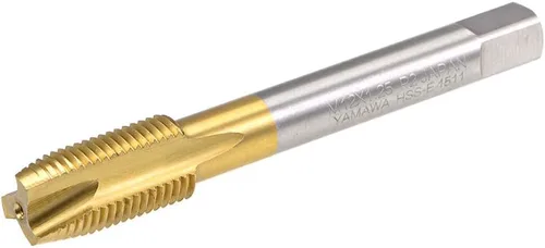 Miniatura 16 de uxcell Tapón de punta en espiral roscado M8 x 1 rosca, roscas de tierra H2 3 flautas, acero de alta velocidad HSS 6542, recubierto de titanio
