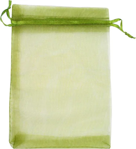 Miniatura 2 de ATCG 50 bolsas de organza grandes con cordón de 8 x 12 pulgadas, decoración de festivales, bodas, fiestas, bolsas de maquillaje (blanco)