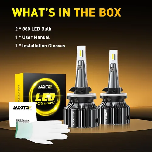 Miniatura 7 de AUXITO Bombillas LED antiniebla 880/899/893, 3000 K, amarillo dorado, 18000 lm, kit de luces antiniebla ámbar 1000% más brillantes, repuesto OEM 1:1