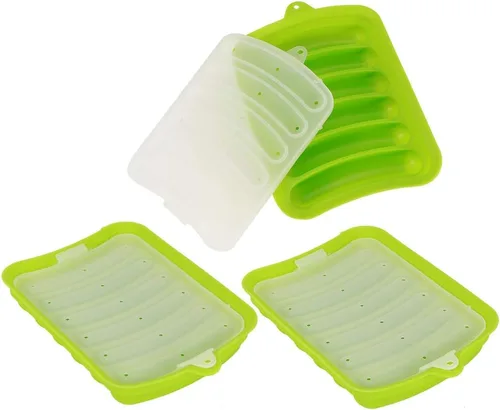 Miniatura 10 de TOPINCN Herramientas de suplemento de jamón para perritos calientes, salchicha de jamón para caja de salchichas, 3 piezas de silicona para rellenos