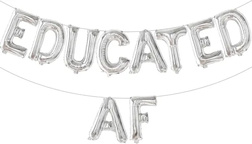 Miniatura 9 de Decoraciones de graduación 2026 Globos negros de graduación de felicitaciones – 16 pulgadas Cartel negro de felicitaciones graduadas Cartel
