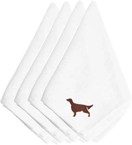 Miniatura 63 de Caroline's Treasures BB3448NPKE Affenpinscher - Juego de 4 servilletas bordadas, lavables, suaves, duraderas, servilletas de mesa para hotel
