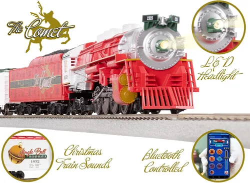 Miniatura 2 de Lionel The Comet Christmas Freight - Juego de tren eléctrico con control remoto