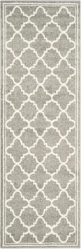 Miniatura 26 de Safavieh Amherst Collection AMT422B - Alfombra para interiores y exteriores, color gris claro y beige Azul marino/beige