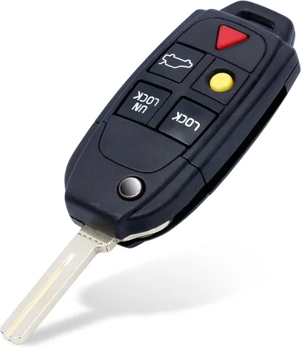 Miniatura 5 de Keyecu Modificado Flip Floding Remote Key Shell para S60 S70 S80 S90 V70 caso FOB 4+1 botón