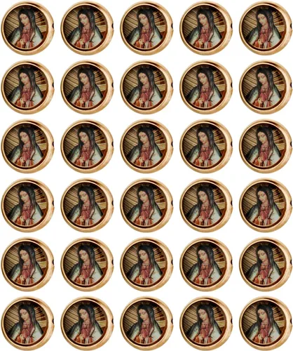 Miniatura 13 de 30 Piezas Cuentas Espaciadoras de Nuestra Señora de Guadalupe San Judas para Bricolaje Rosario Capilla Collar Pulsera Fabricación de Joyas Parte