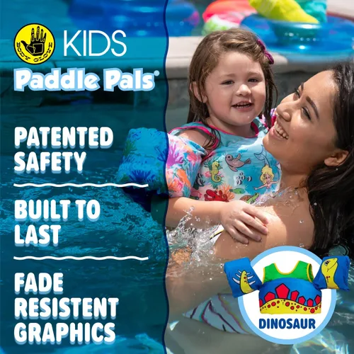 Miniatura 7 de Body Glove Paddle Pals - Chaleco salvavidas para niños aprobado por la Guardia Costera para aprender a nadar PFD Dinosaurio
