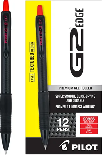 Miniatura 13 de PILOT G2 Edge - Bolígrafos de gel premium surtidos, bolígrafos de punta fina de 0.7 mm, experiencia de escritura sensorial, caja de 8