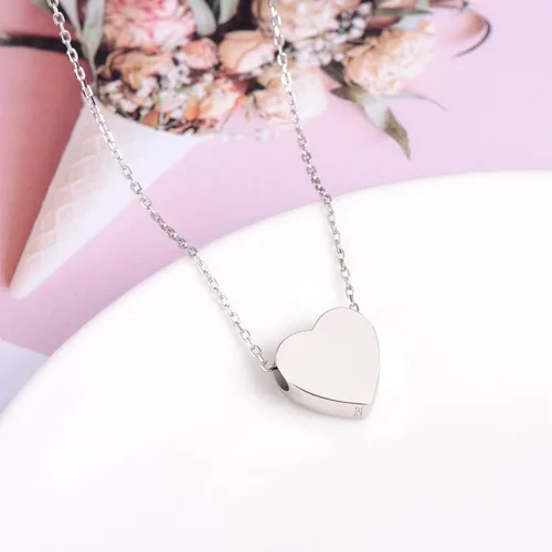 Miniatura 5 de Collar con urna de corazón de plata de ley 925 para cenizas, joyería conmemorativa de cremación