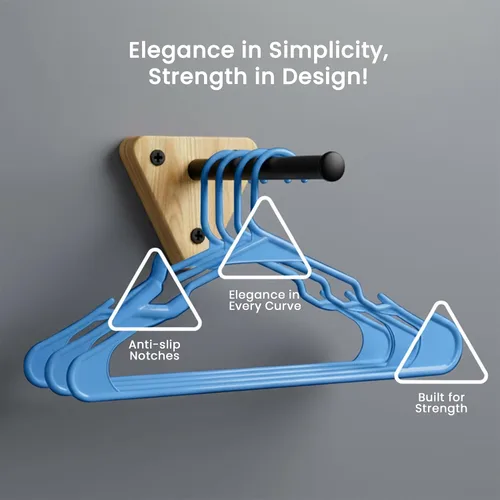Miniatura 5 de Utopia Home Perchas de plástico paquete de 50 – Percha perfecta para ahorrar espacio – Duradera y fuerte – Organizadores de armario perfectos
