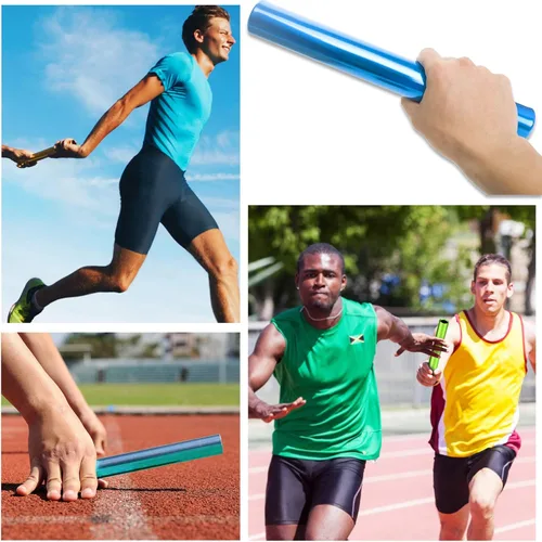 Miniatura 4 de Bastones de relé de campo de pista de aluminio, equipos de carreras para correr equipo de carreras, adecuado para deportes al aire libre práctica