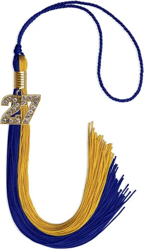 Miniatura 36 de Endea Graduation Borla de doble color con dije dorado (negro/oro brillante, 2022)