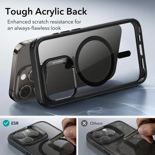 Miniatura 7 de ESR Funda para iPhone 15 Pro, compatible con MagSafe, protección de grado militar, resistente al amarillamiento, parte trasera resistente a