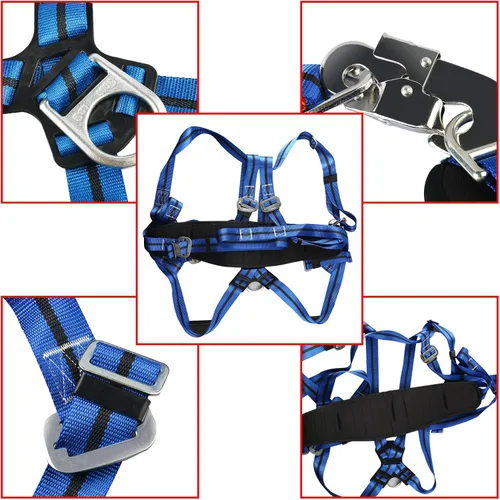 Miniatura 7 de TWSOUL Estaca de escalada, equipo de escalones de escalada de árboles con correas de cinturón de 5 puntos, cordón ajustable portátil y correas extra