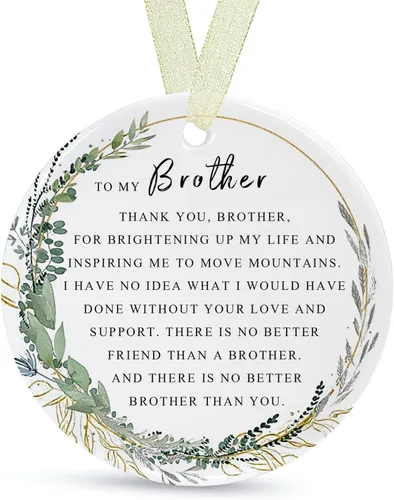 Adornos para hermano 2026, adorno de Navidad para hermano, adorno de Navidad para hermano para siempre, el mejor hermano de siempre, regalo de