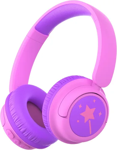 Miniatura 11 de iClever BTH22 - Auriculares Bluetooth para niños, tiempo de reproducción de 60 horas, carga rápida USB C, Bluetooth 5.4, cable AUX, volumen seguro