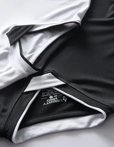Miniatura 2 de Paquete de 2 camisetas de fútbol para niños jóvenes, camisetas de entrenamiento blancas y negras para niños, camisetas de manga corta de rendimiento