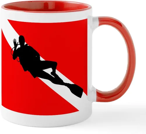 Miniatura 17 de CafePress Scuba Flag Diver Taza de café de cerámica de 11 oz (11.0 fl oz)