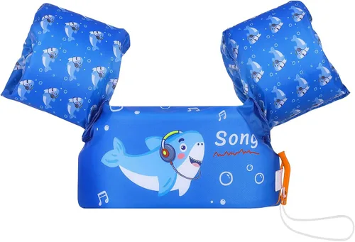 Miniatura 47 de MoKo Chaleco de natación para niños pequeños, flotadores de brazo de natación de 22 a 66 libras, niños y niñas, con dibujos animados, alas de agua