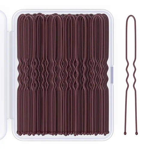 Horquillas para el cabello en forma de U de 2.8 pulgadas para mujeres y niñas, pasador de pelo largo para peinados de moño seguros, 100 unidades