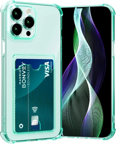 Miniatura 11 de AKABEILA Funda para iPhone 11 Pro Clear Cute Phone Case Soft TPU Wallet Case Slim Bag Cover a prueba de golpes con ranura para tarjetas Transparente