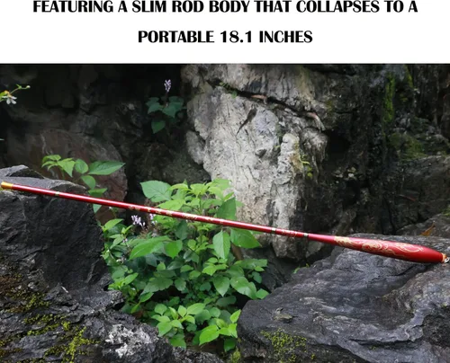Miniatura 6 de Tenkara Rod - Kit de caña de pescar con mosca, caña de pescar para niños, cañas plegables para moscas de arroyo pequeño, para todas las aguas, tubo