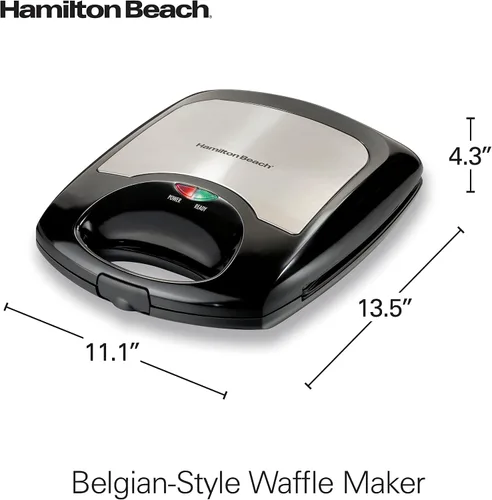 Miniatura 8 de Hamilton Beach, (26020) Wafflera estilo belga, 4 piezas